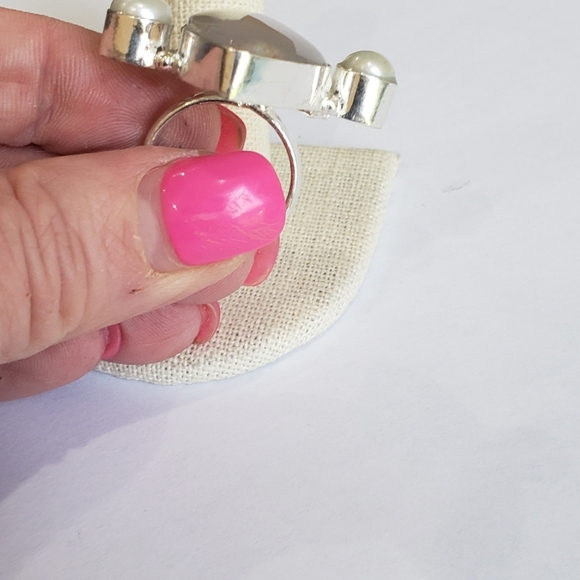 Handmade Chalcedony Peral Gem 925 Ring - Picture 7 of 11